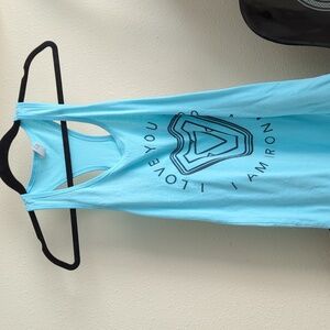 I am IronMan I love you 3,000 light blue tank top